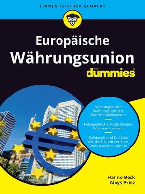 cover image of Europäische Währungsunion für Dummies